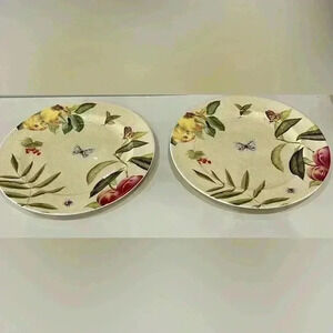 Spode Fruit Haven 2 Buffet Plates 12 3/4 inches new with tags. 2006.